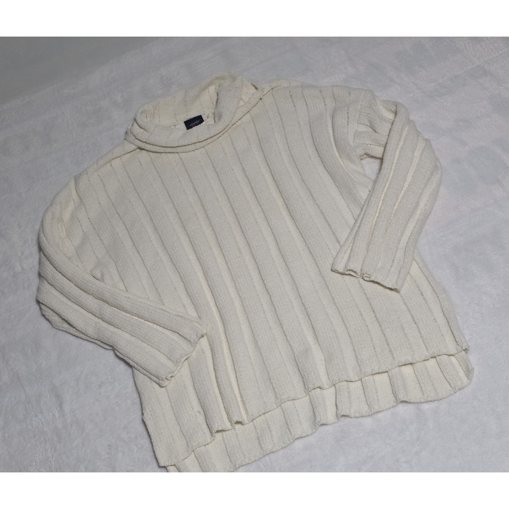 Daytrip Buckle Womens Small Cream Cowl Neck Pullover Oversized Sweater